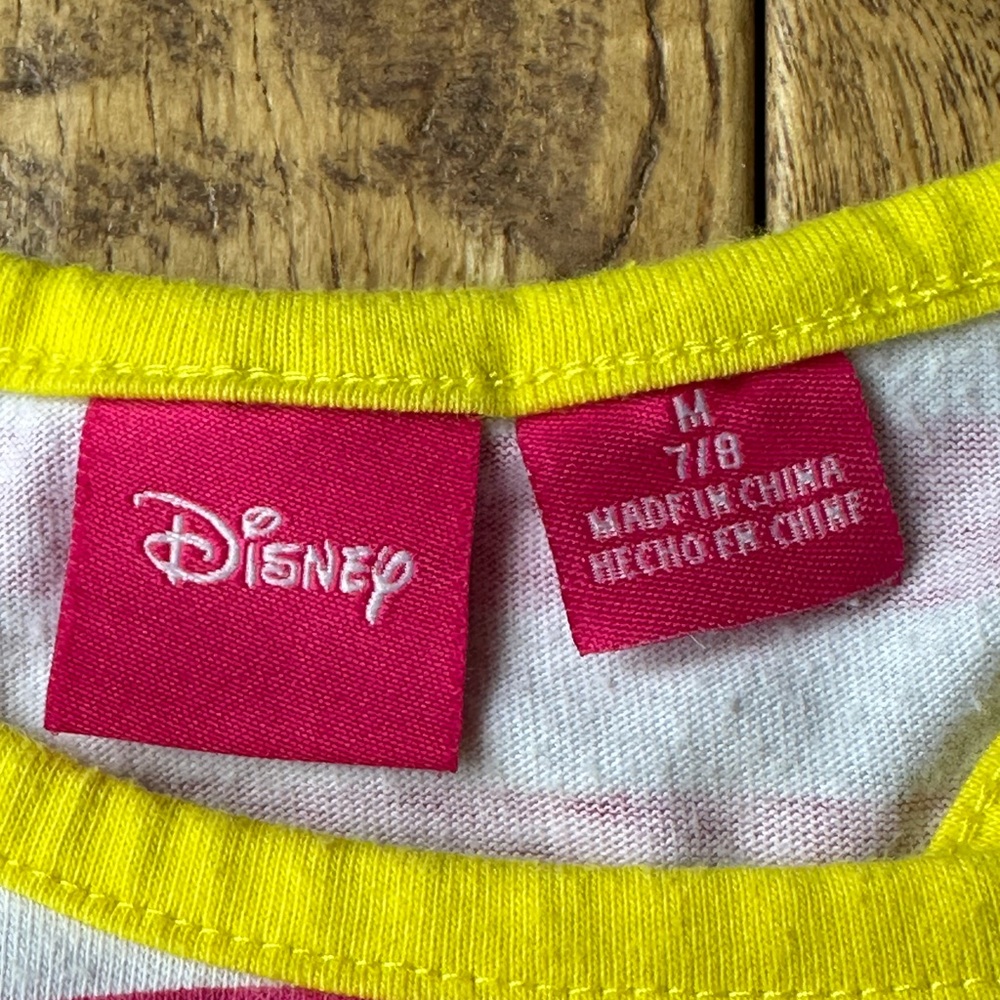 Disney Minnie Mouse Pink Stripe Racerback Tank Top size Medium 7/8 - Picture 2 of 7
